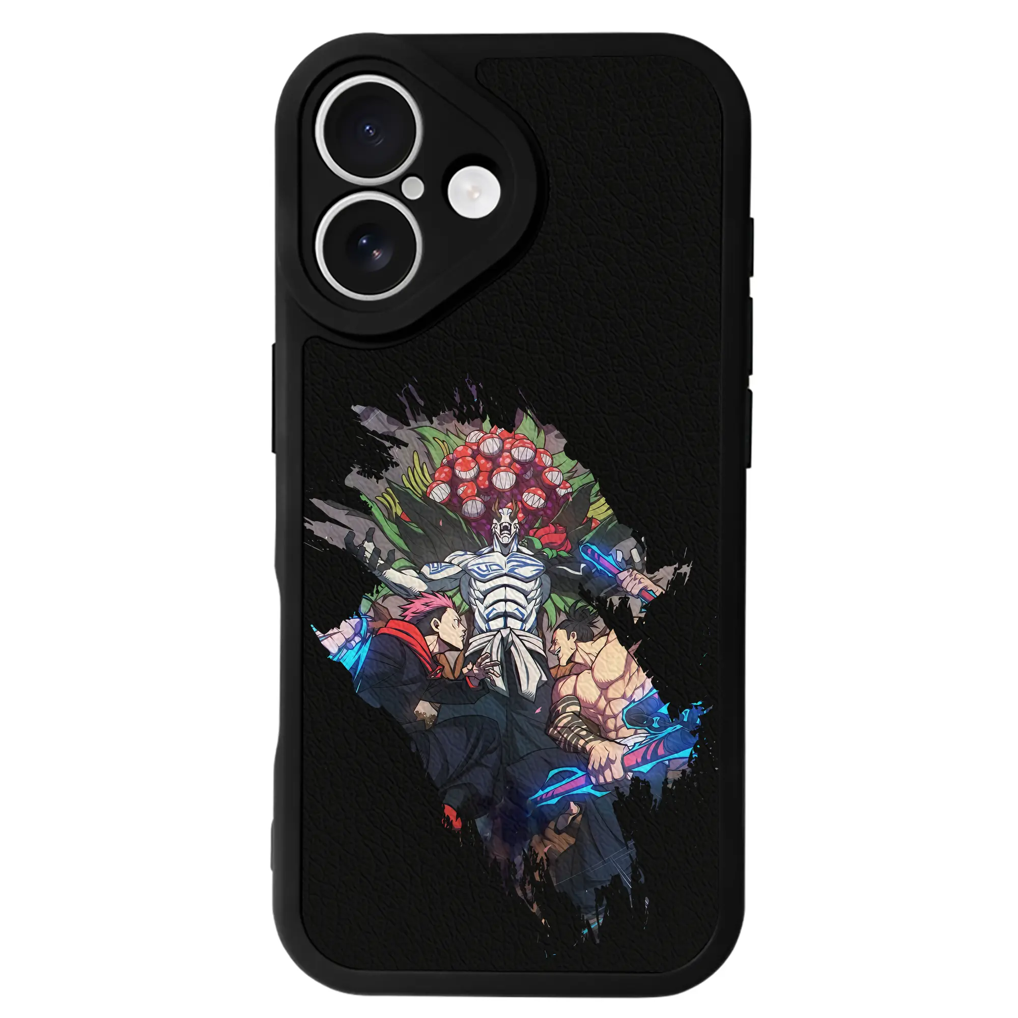 呪術廻戦 グッズ,花御 - IPhone 16シリーズ対応 ・ シリコンスマホケース ・ レザー調 ・ 高精度フィット ・ 耐衝撃 ・ ワイヤレス充電対応 ・ 精密カット